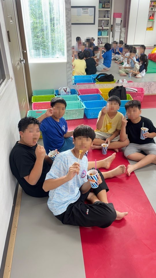 아이로운 태권도 수련생들