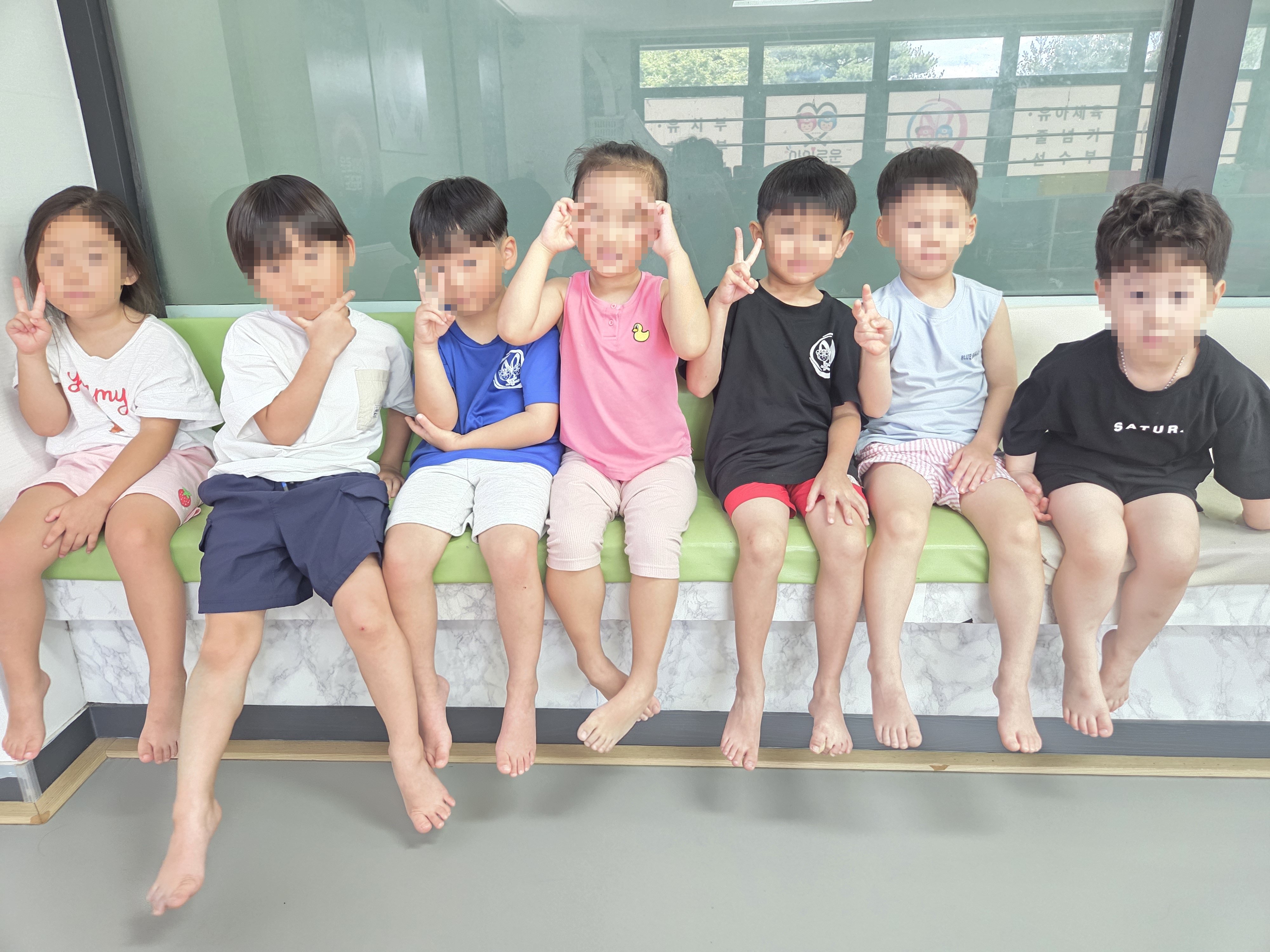 아이로운 태권도 유치부 수련생들