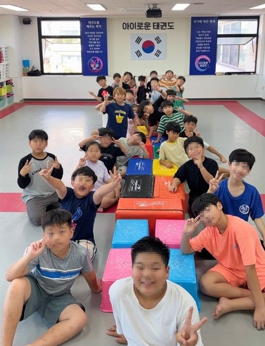 아이로운 태권도 국기원 심사 단체 사진