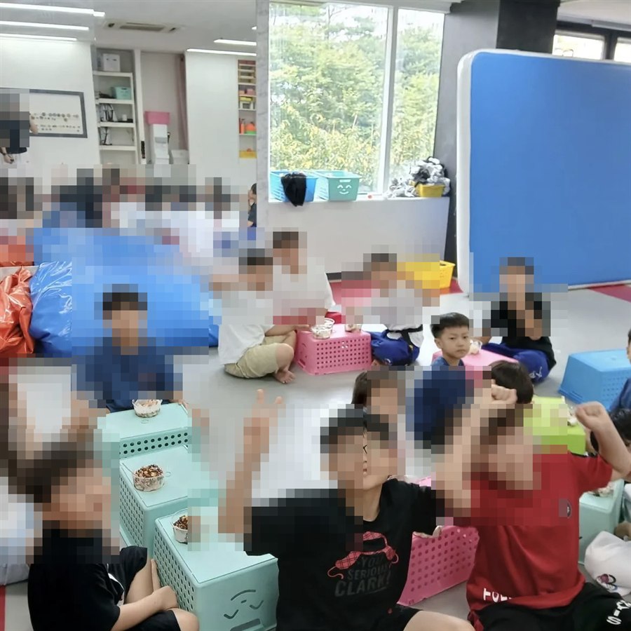 아이로운 태권도 간식 시간